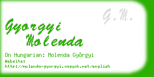 gyorgyi molenda business card